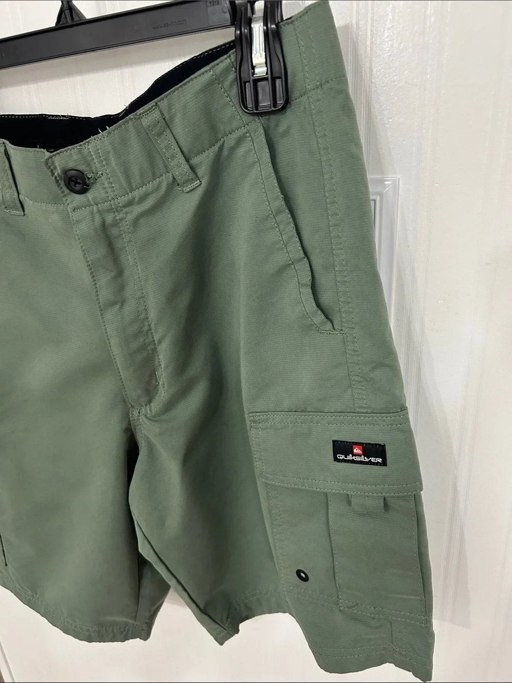 Quiksilver Men's Sage Green Cargo Shorts